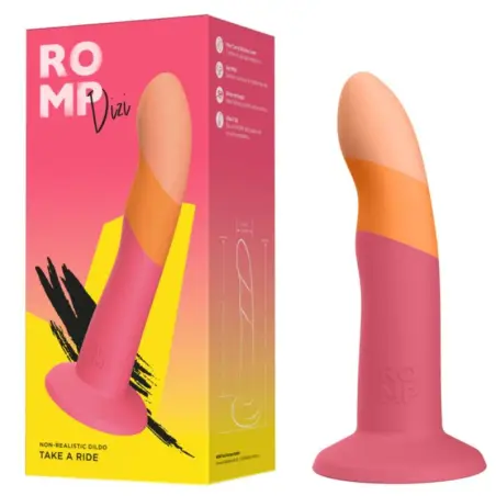 Romp Dizi Dildo de Silicona con Ventosa Tricolor 18 cm