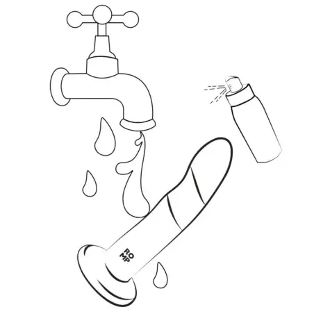 Romp Dizi Dildo de Silicona con Ventosa Tricolor 18 cm