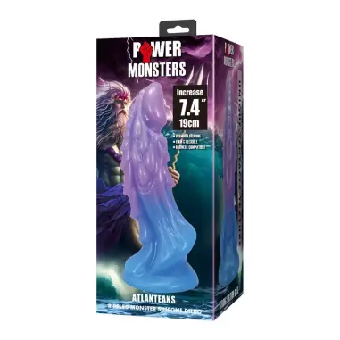 Power Monsters Atlanteans Dildo con Ventosa 19 cm Azul