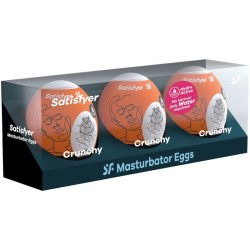 SATISFYER - 3 HUEVOS MASTURBADORES CRUNCHY SATISFYER EGGS 2