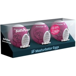 SATISFYER - 3 HUEVOS MASTURBADORES BUBBLE SATISFYER EGGS 2