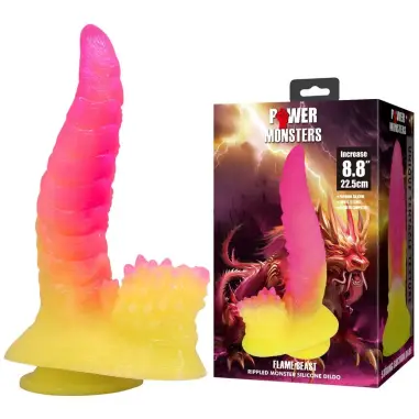 Power Monsters Ripplied Monster Dildo 22,5 cm Rosa
