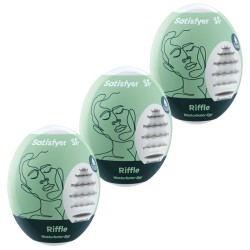 SATISFYER - 3 HUEVOS MASTURBADORES RIFFLE SATISFYER EGGS