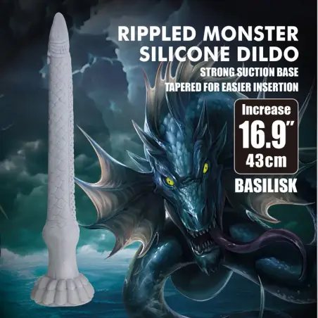 Power Monsters Basilisk Dildo 43 cm - Silicona Texturizada