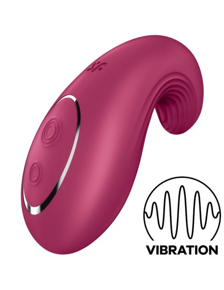 SATISFYER - DIPPING DELIGHT VIBRADOR LAY-ON ROJO 