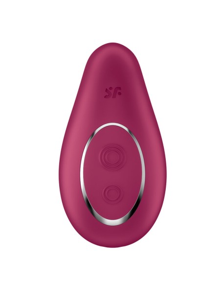 SATISFYER - DIPPING DELIGHT VIBRADOR LAY-ON ROJO 