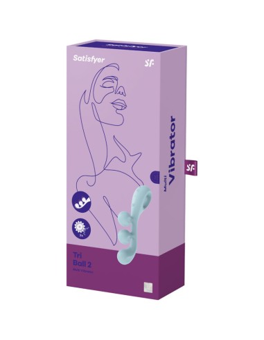 SATISFYER - TRI BALL 2 MULTI VIBRADOR AZUL 