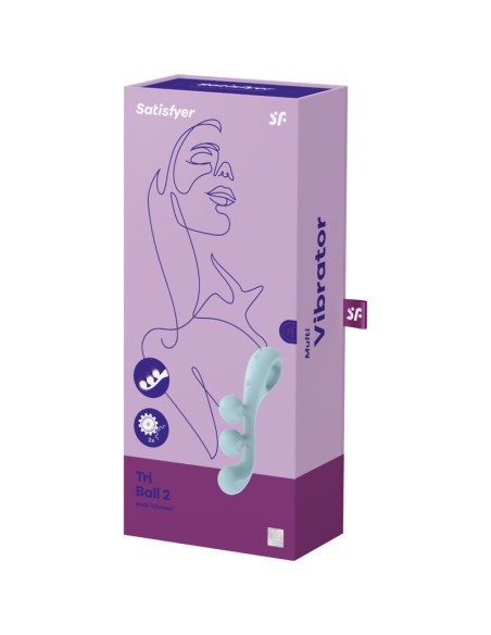 SATISFYER - TRI BALL 2 MULTI VIBRADOR AZUL 