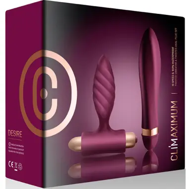 Climaximum Desire Kit Vibrador + Plug Anal Trenzado