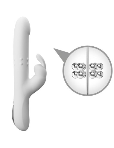 PRETTY LOVE - REESE VIBRADOR CON ROTACIÓN PLATEADO 