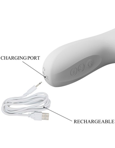 PRETTY LOVE - REESE VIBRADOR CON ROTACIÓN PLATEADO 