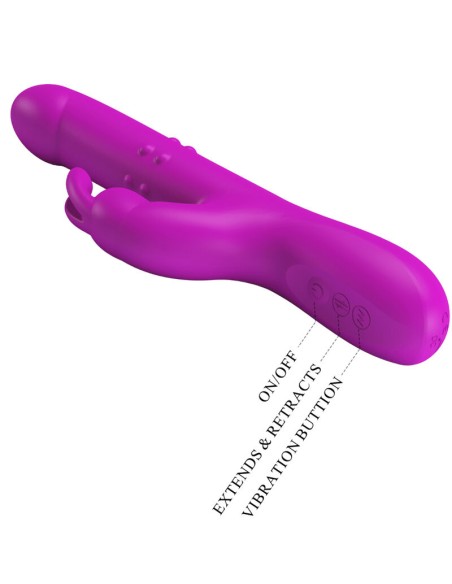 PRETTY LOVE - REESE VIBRADOR CON ROTACIÓN MORADO 