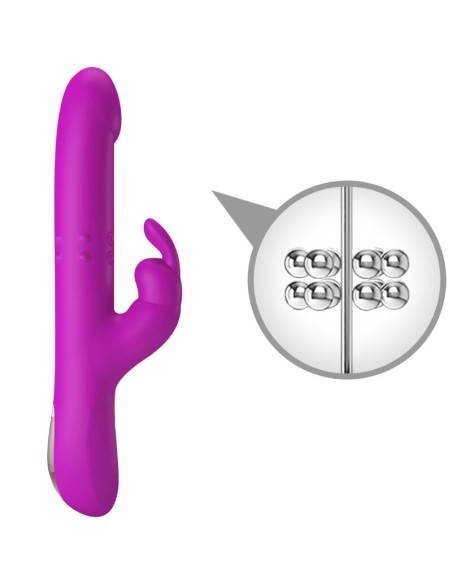 PRETTY LOVE - REESE VIBRADOR CON ROTACIÓN MORADO 