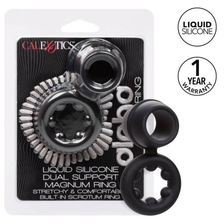 CALEXOTICS - ALPHA DUAL MAGNUM RING NEGRO CALEXOTICS