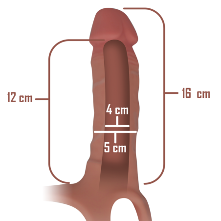 INTENSE - ARNÉS HUECO CON DILDO SILICONA 16 X 3.5 CM INTENSE COUPLES TOYS