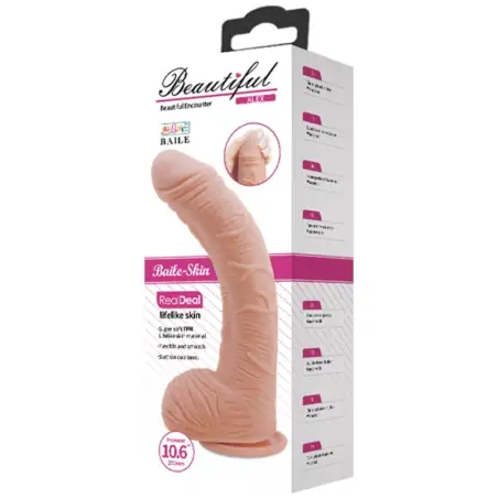Baile Alex Dildo Piel Realista 27 cm - TPR con Ventosa