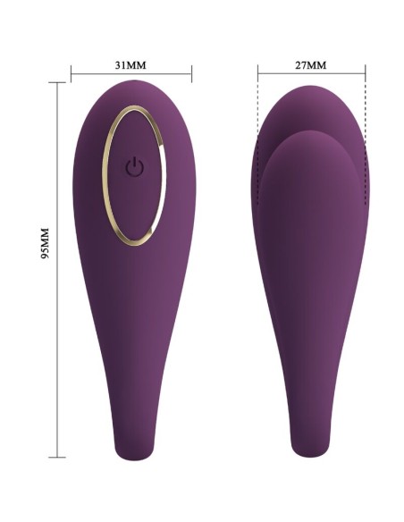 PRETTY LOVE - AUGUST VIBRADOR DOBLE PLACER APP REMOTE 