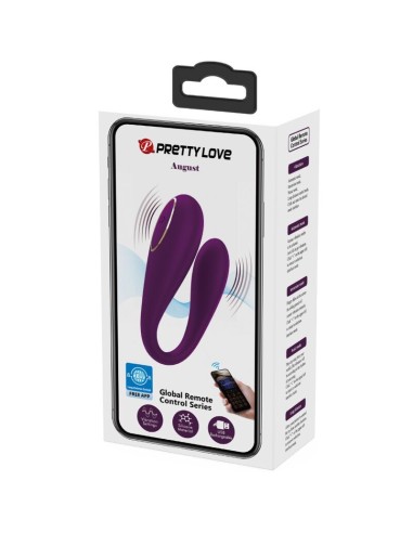 PRETTY LOVE - AUGUST VIBRADOR DOBLE PLACER APP REMOTE 