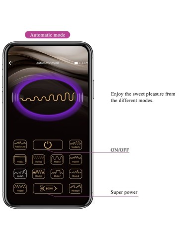 PRETTY LOVE - AUGUST VIBRADOR DOBLE PLACER APP REMOTE 