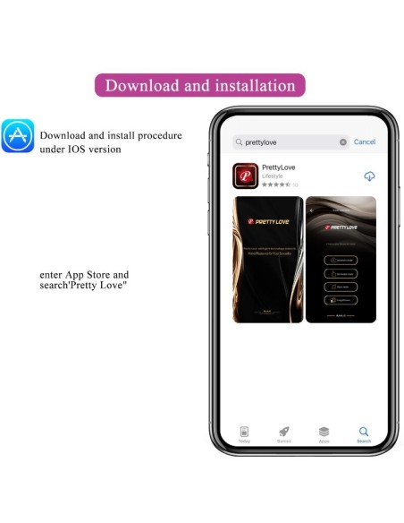 PRETTY LOVE - AUGUST VIBRADOR DOBLE PLACER APP REMOTE 