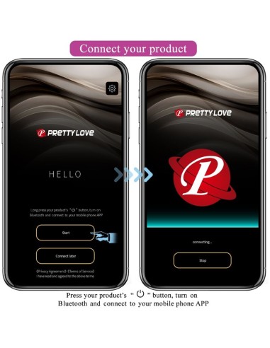 PRETTY LOVE - AUGUST VIBRADOR DOBLE PLACER APP REMOTE 