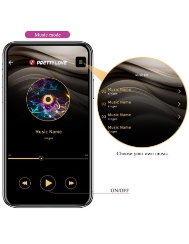 PRETTY LOVE - AUGUST VIBRADOR DOBLE PLACER APP REMOTE 