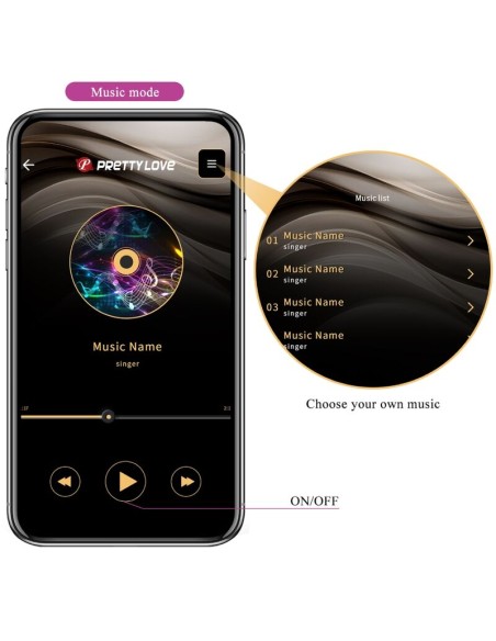 PRETTY LOVE - AUGUST VIBRADOR DOBLE PLACER APP REMOTE 