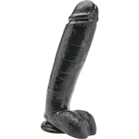 GET REAL - DILDO 25,5 CM CON TESTÍCULOS NEGRO