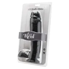 GET REAL - DILDO 25,5 CM CON TESTÍCULOS NEGRO 2