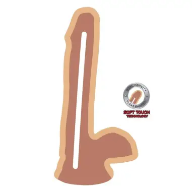 Get Real Dual Density Dildo 17 cm con Testículos Natural