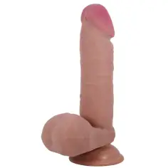PRETTY LOVE - SLIDING SKIN SERIES DILDO REALÍSTICO CON VENTOSA PIEL DESLIZANTE NATURAL 20.5 CM