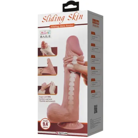 Pretty Love Sliding Skin Dildo Moreno 24 cm - Ventosa