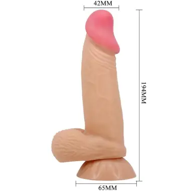 Pretty Love Sliding Skin Dildo 19.4 cm - Ventosa