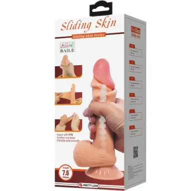 Pretty Love Sliding Skin Dildo 19.4 cm - Ventosa