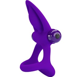PRETTY LOVE - ANILLO VIBRADOR 10 VIBRACIONES SILICONA VIOLETA PRETTY LOVE MALE 2