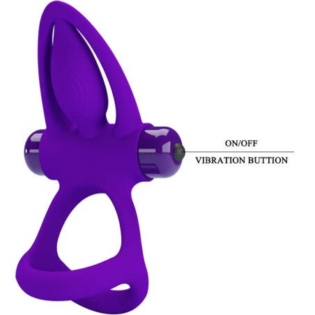 PRETTY LOVE - ANILLO VIBRADOR 10 VIBRACIONES SILICONA VIOLETA PRETTY LOVE MALE