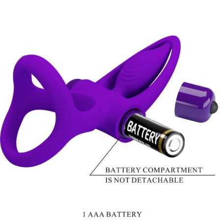 PRETTY LOVE - ANILLO VIBRADOR 10 VIBRACIONES SILICONA VIOLETA PRETTY LOVE MALE