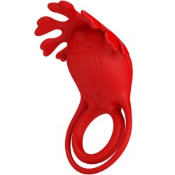 PRETTY LOVE - RUBEN ANILLO VIBRADOR 7 VIBRACIONES SILICONA ROJO PRETTY LOVE MALE 2