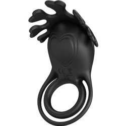 PRETTY LOVE - RUBEN ANILLO VIBRADOR 7 VIBRACIONES SILICONA NEGRO PRETTY LOVE MALE