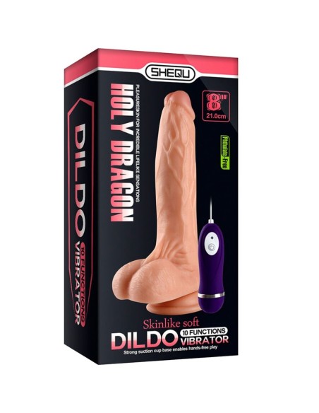 SHEQU - HOLY DRAGON DILDO VIBRADOR CON CONTROL REMOTO 20,5 CM 