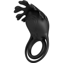 PRETTY LOVE - RUBEN ANILLO VIBRADOR 7 VIBRACIONES SILICONA NEGRO PRETTY LOVE MALE 2