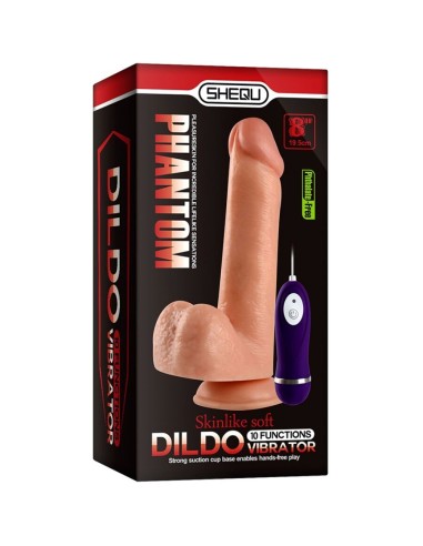 SHEQU - PHANTOM DILDO VIBRADOR CON CONTROL REMOTO 20 CM 