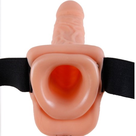 FETISH FANTASY SERIES - ARNÉS AJUSTABLE CONTROL REMOTO PENE REALÍSTICO CON TESTÍCULOS 23 CM FETISH FANTASY SERIES
