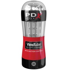 PDX ELITE - MASTURBADOR STROKER VIEWTUBE CONTROL ONDAS ESTIMULADORAS TRANSPARENTE PDX ELITE 2
