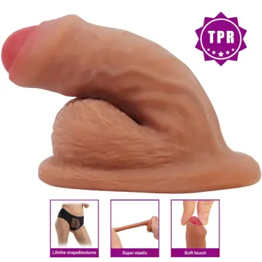Warnell Dildo Ultra Realístico y Elástico 9.5 cm Mulato