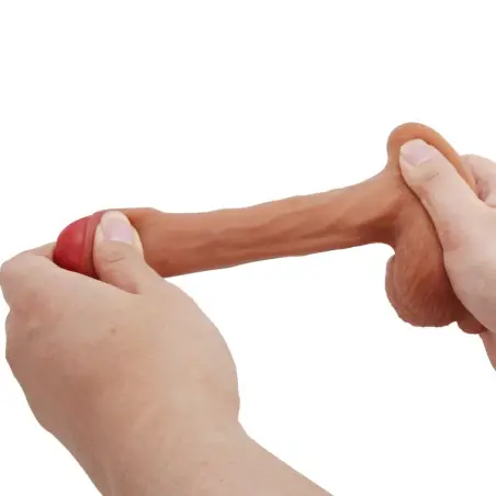 Warnell Dildo Ultra Realístico y Elástico 9.5 cm Mulato