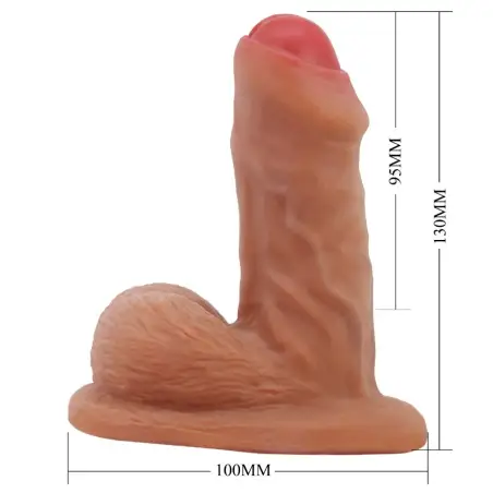Warnell Dildo Ultra Realístico y Elástico 9.5 cm Mulato