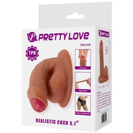 Warnell Dildo Ultra Realístico y Elástico 9.5 cm Mulato