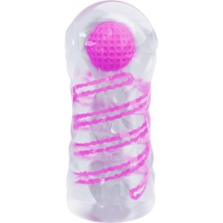 PRETTY LOVE - MASTURBADOR MASCULINO FANTASY ESPIRAL INTERNA Y BOLAS TRANSPARENTE PRETTY LOVE MALE 2