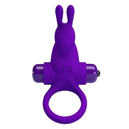 PRETTY LOVE - ANILLO VIBRADOR I CONEJO PARA PENE MORADO PRETTY LOVE MALE